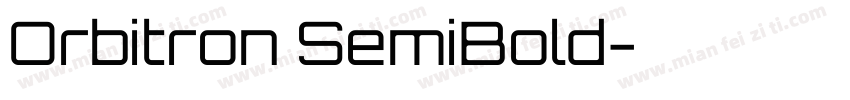 Orbitron SemiBold字体转换
